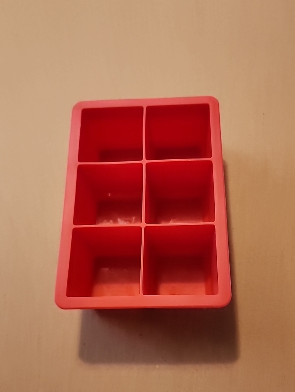 Tovolo Red Silicone 6-Cavity Large Ice Cube Tray.